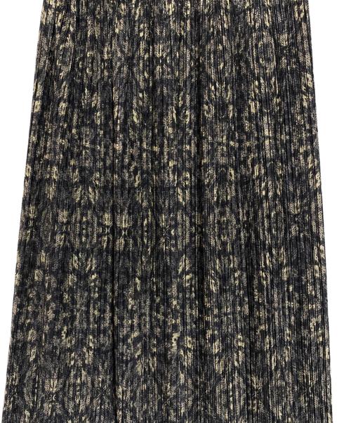 PLEATS PLEASE（プリーツプリーズ）PLEATS PLEASE (プリーツプリーズ) 総柄プリントプリーツスカート ブラック サイズ:3の古着・服飾アイテム