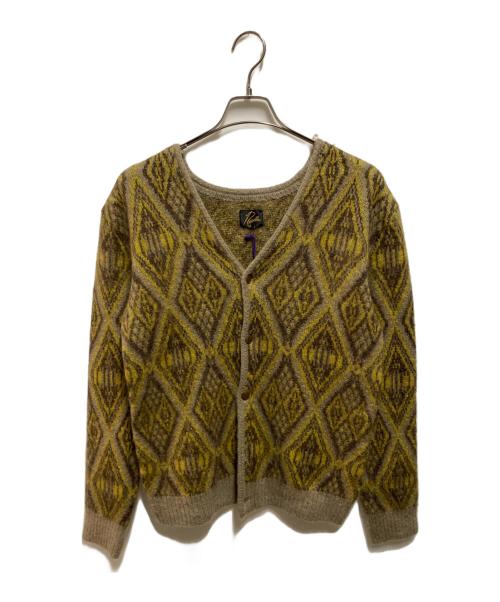 Needles（ニードルズ）Needles (ニードルズ) Mohair Cardigan Geometric Diamond ブラウン サイズ:-の古着・服飾アイテム