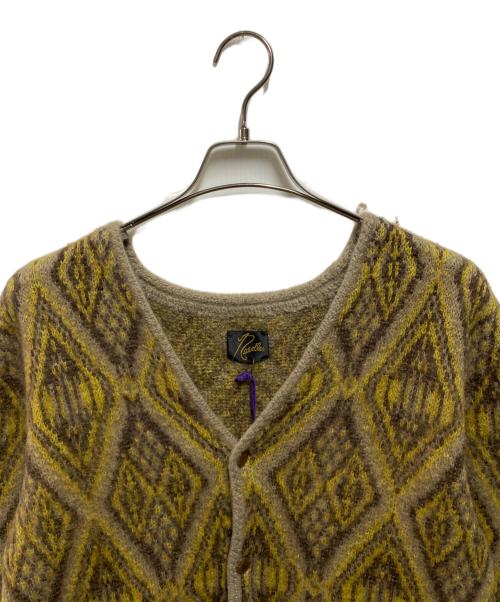 Needles（ニードルズ）Needles (ニードルズ) Mohair Cardigan Geometric Diamond ブラウン サイズ:-の古着・服飾アイテム