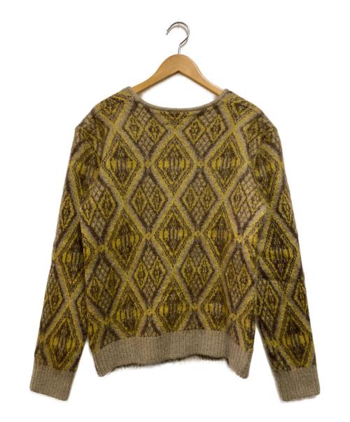 Needles（ニードルズ）Needles (ニードルズ) Mohair Cardigan Geometric Diamond ブラウン サイズ:-の古着・服飾アイテム
