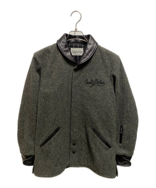 WACKO MARIA（ワコマリア）WACKO MARIA (ワコマリア) レザー切り替えウールシルクジャケット グレー サイズ:Sの古着・服飾アイテム