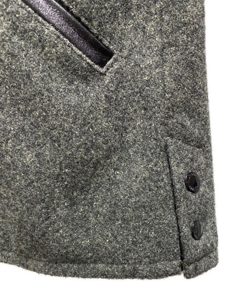 WACKO MARIA（ワコマリア）WACKO MARIA (ワコマリア) レザー切り替えウールシルクジャケット グレー サイズ:Sの古着・服飾アイテム