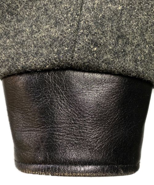 WACKO MARIA（ワコマリア）WACKO MARIA (ワコマリア) レザー切り替えウールシルクジャケット グレー サイズ:Sの古着・服飾アイテム