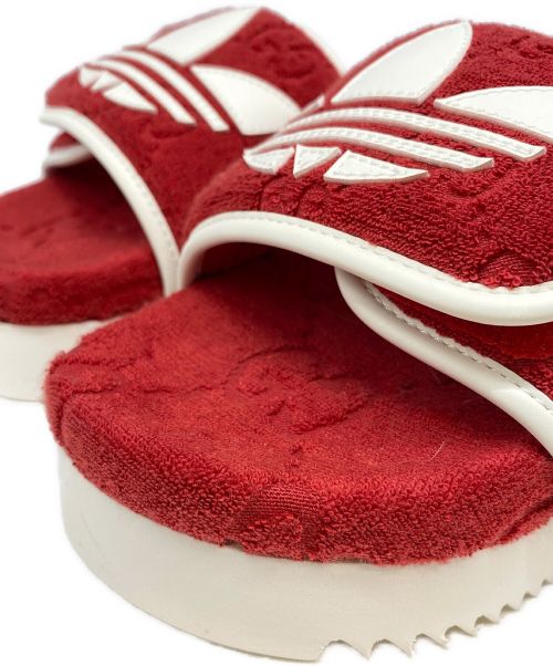 GUCCI（グッチ）GUCCI (グッチ) adidas (アディダス) GGプラットフォームサンダル レッド サイズ:36の古着・服飾アイテム