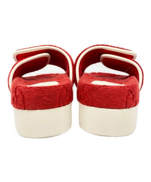 GUCCI（グッチ）GUCCI (グッチ) adidas (アディダス) GGプラットフォームサンダル レッド サイズ:36の古着・服飾アイテム