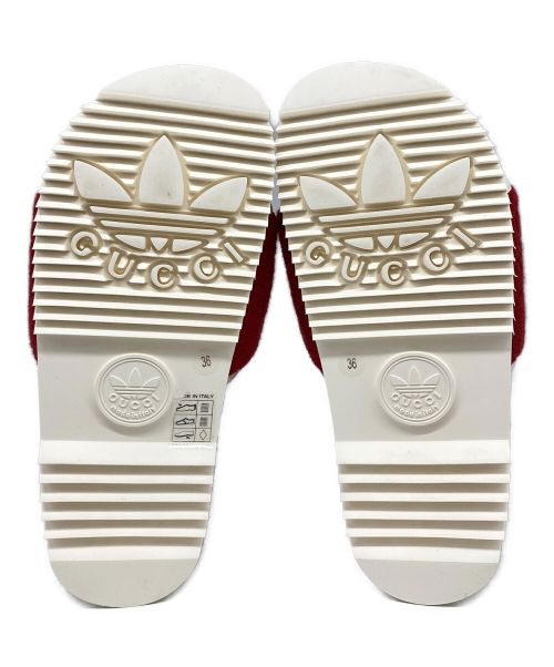 GUCCI（グッチ）GUCCI (グッチ) adidas (アディダス) GGプラットフォームサンダル レッド サイズ:36の古着・服飾アイテム