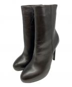 DIESELディーゼル）の古着「ピンヒールレザーショートブーツ」｜ブラック