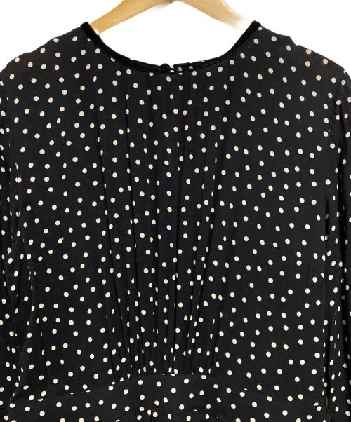 SINME（シンメ）SINME (シンメ) ドットロングシャツワンピース ブラック サイズ:Mの古着・服飾アイテム