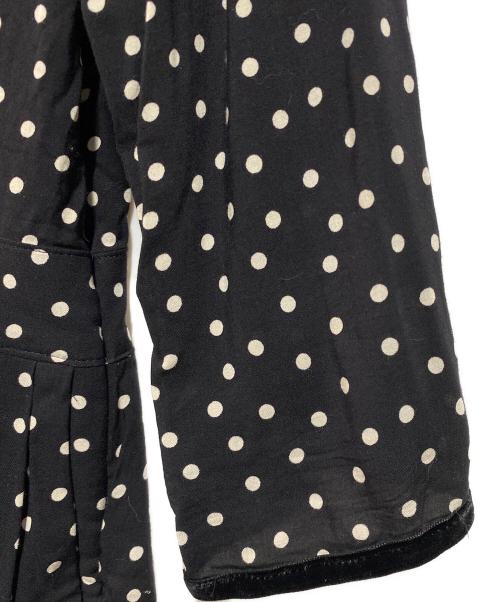 SINME（シンメ）SINME (シンメ) ドットロングシャツワンピース ブラック サイズ:Mの古着・服飾アイテム