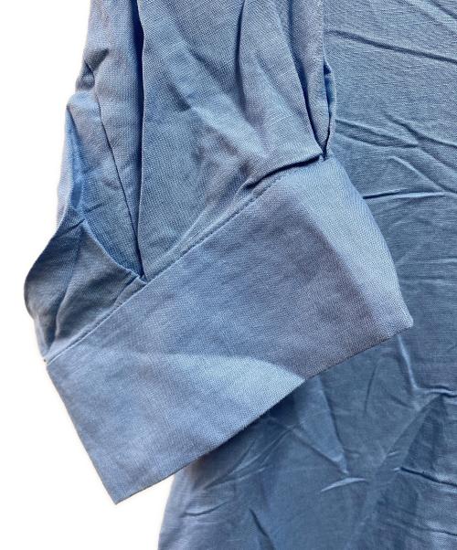 Adam et Rope（アダム エ ロペ）Adam et Rope (アダム エ ロペ) リネンボリュームスリーブワンピース ブルー サイズ:FREEの古着・服飾アイテム
