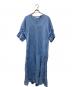 Adam et Rope（アダム エ ロペ）の古着「リネンボリュームスリーブワンピース」｜ブルー