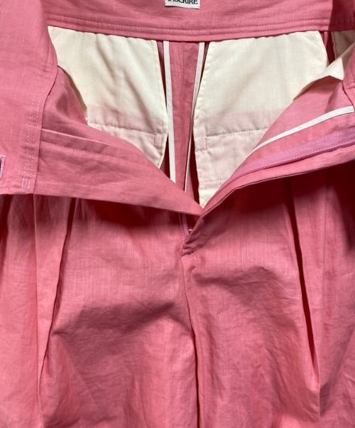 INSCRIRE（アンスクリア）INSCRIRE (アンスクリア) Linen Coating Pegtop Pants ピンク サイズ:38の古着・服飾アイテム