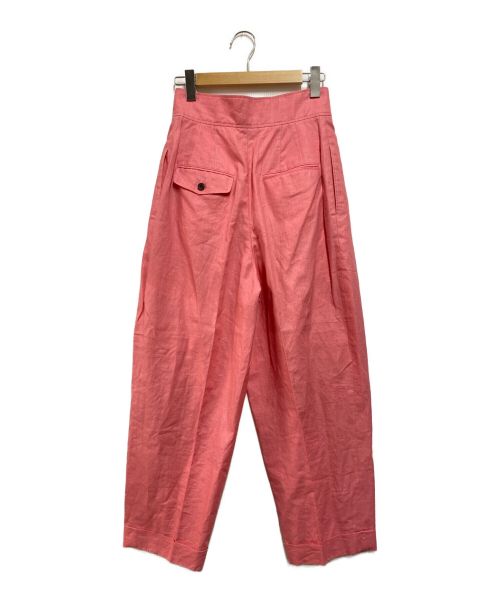 INSCRIRE（アンスクリア）INSCRIRE (アンスクリア) Linen Coating Pegtop Pants ピンク サイズ:38の古着・服飾アイテム