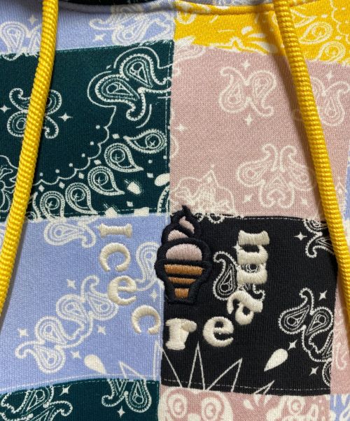 ICE CREAM（アイスクリーム）ICE CREAM (アイスクリーム) ペイズリーパッチワークパーカー マルチカラー サイズ:Sの古着・服飾アイテム