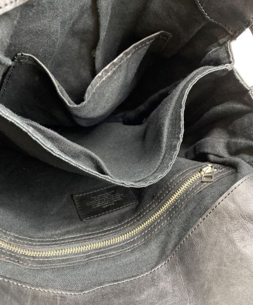 SLOW（スロウ）SLOW (スロウ) horse pit draw string shoulder bag ブラックの古着・服飾アイテム