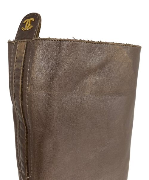 CHANEL（シャネル）CHANEL (シャネル) ココマークヒールブーツ ブラウン サイズ:41の古着・服飾アイテム