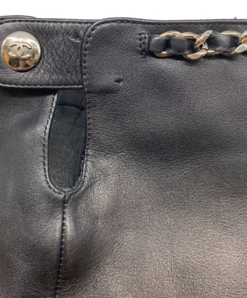 CHANEL（シャネル）CHANEL (シャネル) ココマークチェーンロングブーツ ブラック サイズ:39.5の古着・服飾アイテム