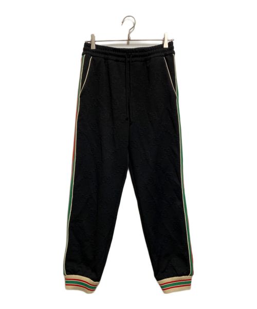 GUCCI（グッチ）GUCCI (グッチ) GGジャージージャカードジョギングパンツ ブラック サイズ:Sの古着・服飾アイテム