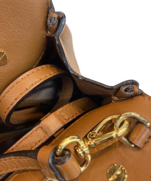 Salvatore Ferragamo（サルヴァトーレ フェラガモ）Salvatore Ferragamo (サルヴァトーレ フェラガモ) STUDIO BAG MICRO ブラウンの古着・服飾アイテム