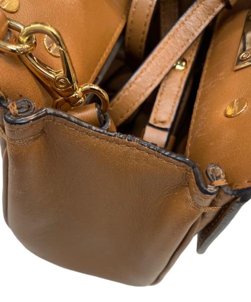 Salvatore Ferragamo（サルヴァトーレ フェラガモ）Salvatore Ferragamo (サルヴァトーレ フェラガモ) STUDIO BAG MICRO ブラウンの古着・服飾アイテム