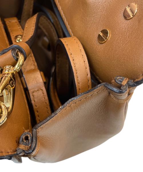 Salvatore Ferragamo（サルヴァトーレ フェラガモ）Salvatore Ferragamo (サルヴァトーレ フェラガモ) STUDIO BAG MICRO ブラウンの古着・服飾アイテム