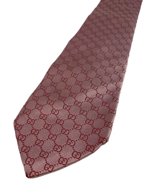 GUCCI（グッチ）GUCCI (グッチ) ネクタイ ピンク サイズ:サイズ詳細参照の古着・服飾アイテム