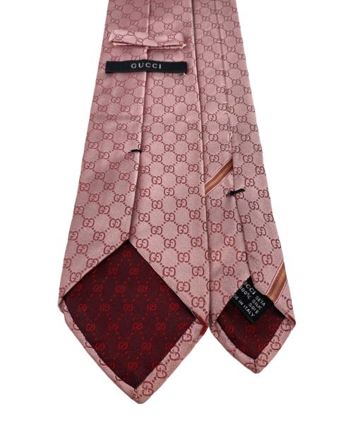 GUCCI（グッチ）GUCCI (グッチ) ネクタイ ピンク サイズ:サイズ詳細参照の古着・服飾アイテム