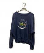 CHEMISE LACOSTEシュミーズ ラコステ）の古着「ロゴ刺繍スウェット」｜ネイビー