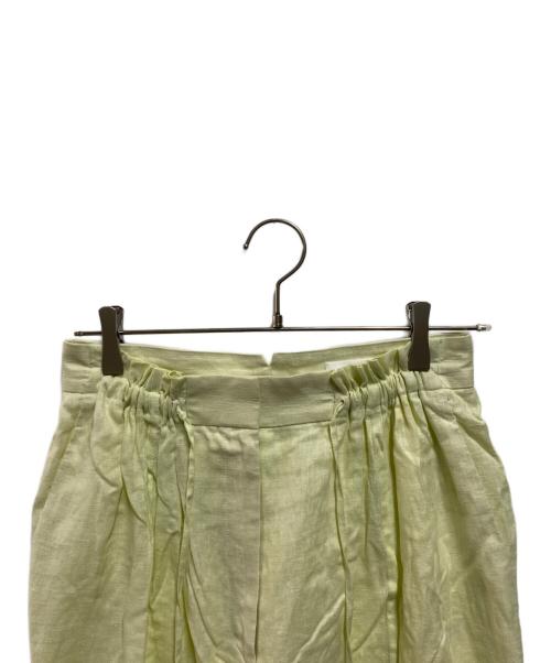 ebure（エブール）ebure (エブール) リネンワイドパンツ グリーン サイズ:38の古着・服飾アイテム