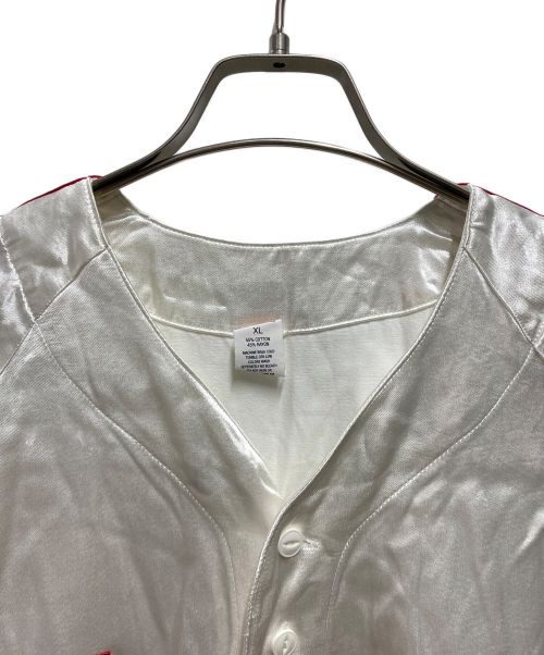 SUPREME（シュプリーム）SUPREME (シュプリーム) Satin Baseball Jersey ネイビー サイズ:XLの古着・服飾アイテム