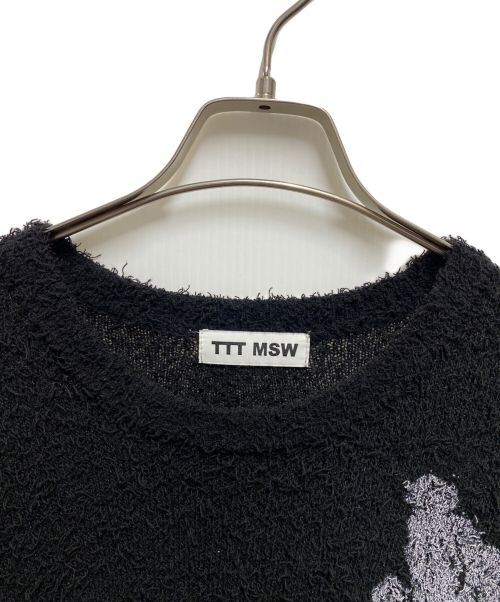 TTT MSW（ティー）TTT MSW (ティー) Bonsai Stencil Knit ブラック サイズ:Lの古着・服飾アイテム