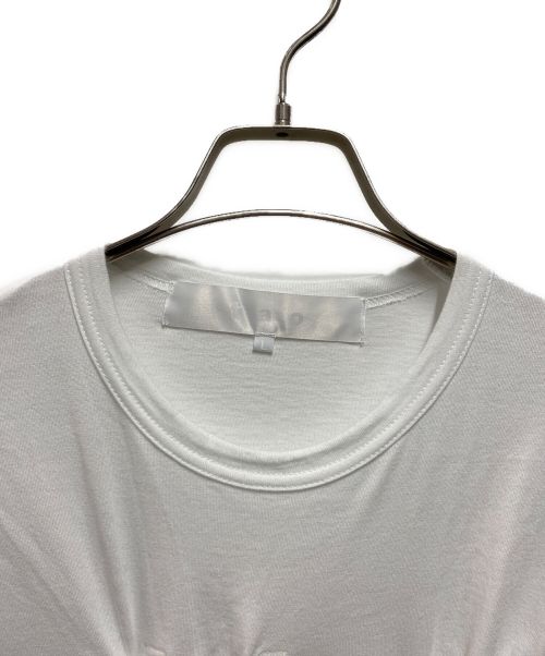 TAO COMME des GARCONS（タオ コムデギャルソン）TAO COMME des GARCONS (タオ コムデギャルソン) コットン天竺リボンTOPS半袖カットソー ホワイト サイズ:Lの古着・服飾アイテム