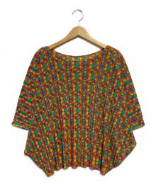 PLEATS PLEASE（プリーツプリーズ）の古着「ドルマンプリーツカットソー」｜マルチカラー