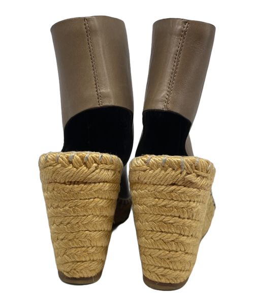 CELINE（セリーヌ）CELINE (セリーヌ) センタージップウェッジソールサンダル ベージュ サイズ:36の古着・服飾アイテム