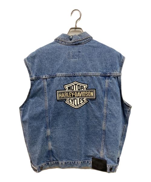 HARLEY-DAVIDSON（ハーレーダビッドソン）HARLEY-DAVIDSON (ハーレーダビッドソン) デニムベスト インディゴ サイズ:Lの古着・服飾アイテム
