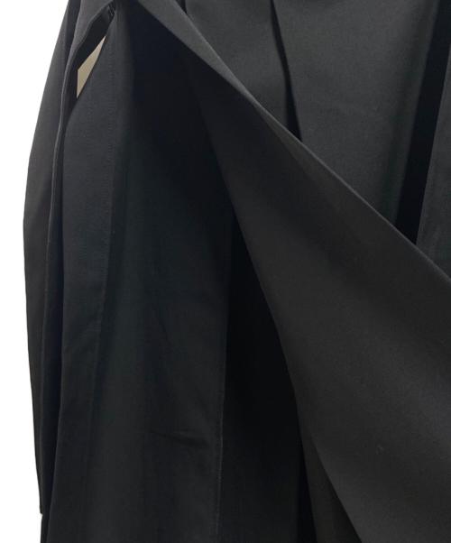 Ujoh（ウジョー）Ujoh (ウジョー) ウールギャバジンラップスカート ブラック サイズ:SIZE3の古着・服飾アイテム