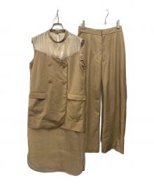 Ameri（アメリ）の古着「MEDI JACKET DOCKING SHEER SET UP」｜ベージュ