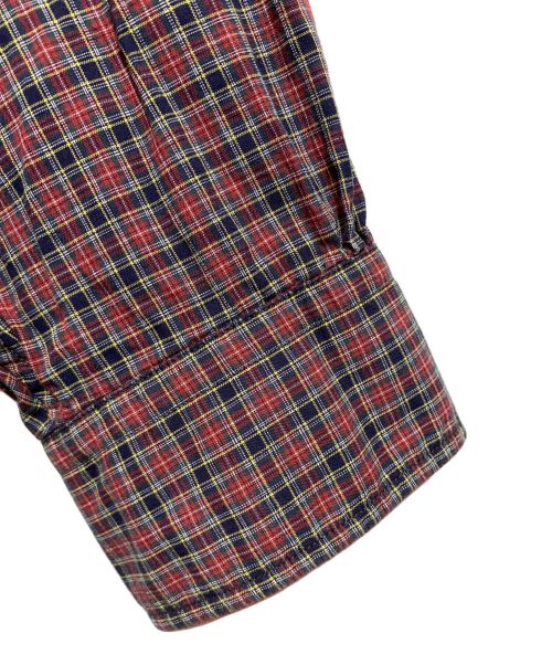 Marvine Pontiak Shirt Makers（マーヴィンポンティアックシャツメイカーズ）Marvine Pontiak Shirt Makers (マーヴィンポンティアックシャツメイカーズ) チェック柄ボタンダウンシャツ レッド サイズ:ONE SIZEの古着・服飾アイテム