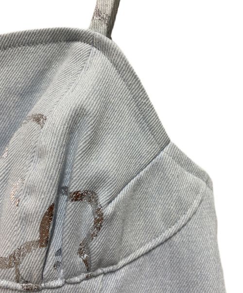 POPPY（ポピー）POPPY (ポピー) SILVER FLOWER DENIM TUNIC スカイブルー サイズ:FREEの古着・服飾アイテム