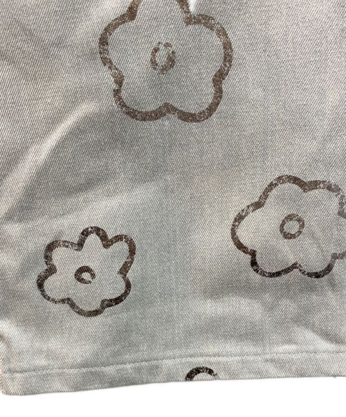 POPPY（ポピー）POPPY (ポピー) SILVER FLOWER DENIM PANTS スカイブルー サイズ:Lの古着・服飾アイテム