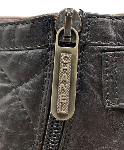CHANEL（シャネル）CHANEL (シャネル) ヒールブーティ ブラック サイズ:35 1/2の古着・服飾アイテム
