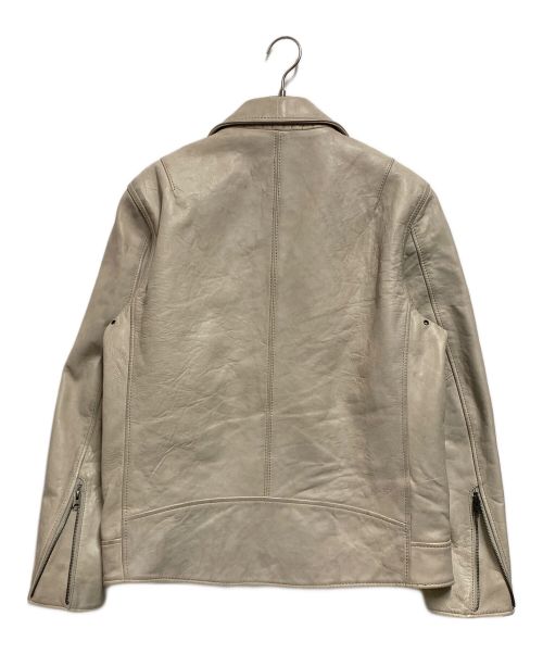 AVIREX（アヴィレックス）AVIREX (アヴィレックス) AGED LEATHER W-RIDERS JACKET ホワイト サイズ:XLの古着・服飾アイテム