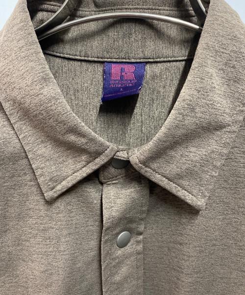 RUSSELL ATHLETIC（ラッセルアスレチック）RUSSELL ATHLETIC (ラッセルアスレチック) JOURNAL STANDARD relume (ジャーナルスタンダード レリューム) 別注 DRI-POWER ワイドシャツ ブラウン サイズ:Lの古着・服飾アイテム