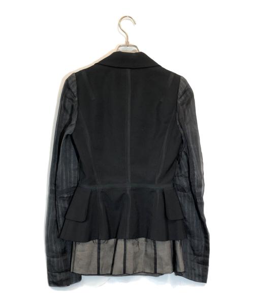 Maison Margiela（メゾンマルジェラ）Maison Margiela (メゾンマルジェラ) 切替テーラードジャケット ブラック サイズ:Mの古着・服飾アイテム