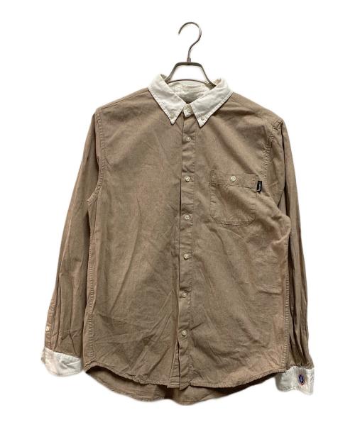 stussy（ステューシー）stussy (ステューシー) 00'sロングスリーブシャツ ブラウン サイズ:Ⅼの古着・服飾アイテム