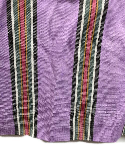 O'NEIL OF DUBLIN（オニールオブダブリン）O'NEIL OF DUBLIN (オニールオブダブリン) ストライプキルトラップスカート パープル サイズ:SIZE 6の古着・服飾アイテム