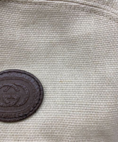 GUCCI（グッチ）GUCCI (グッチ) Web Stripe Canvas Fedora Hat アイボリー サイズ:M (58cm)の古着・服飾アイテム