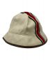 GUCCI (グッチ) Web Stripe Canvas Fedora Hat アイボリー サイズ:M (58cm)：21000円