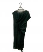 UN3D.アンスリード）の古着「メッシュドレープドレス」｜グリーン