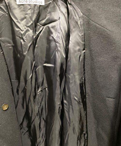 Acne studios（アクネ ストゥディオズ）Acne studios (アクネ ストゥディオス) ファネルネックウールコート ブラック サイズ:32の古着・服飾アイテム